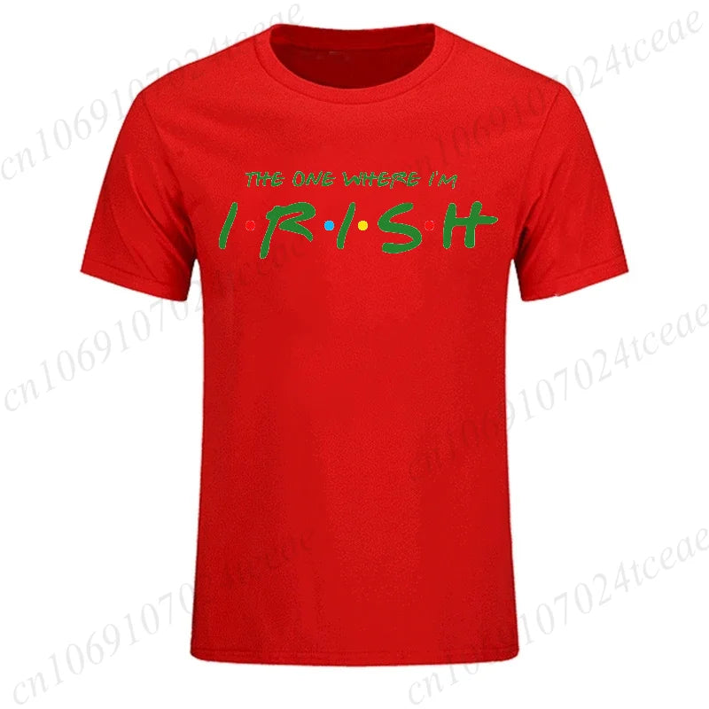 Irish T-Shirts for Men St Patrick's Day Print T-Shirt Mens Sports T-Shirt Street Fashion Short Sleeve Tee Shirt Men Clothing