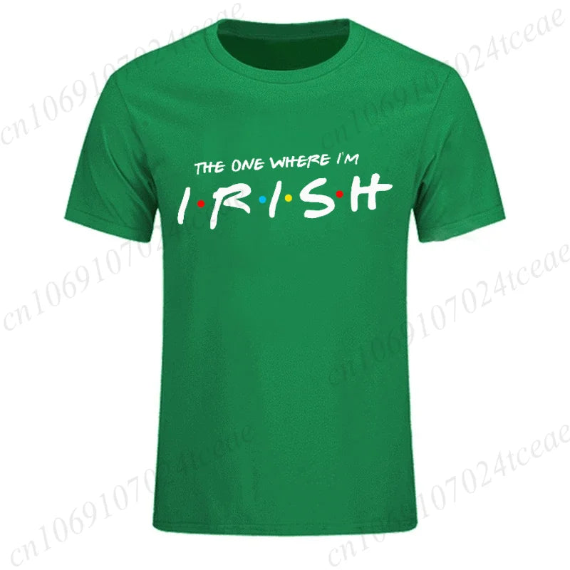 Irish T-Shirts for Men St Patrick's Day Print T-Shirt Mens Sports T-Shirt Street Fashion Short Sleeve Tee Shirt Men Clothing