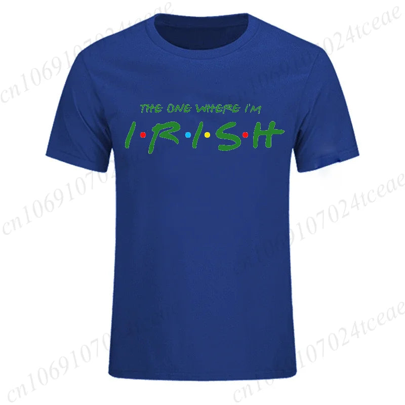 Irish T-Shirts for Men St Patrick's Day Print T-Shirt Mens Sports T-Shirt Street Fashion Short Sleeve Tee Shirt Men Clothing
