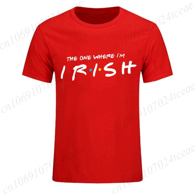 Irish T-Shirts for Men St Patrick's Day Print T-Shirt Mens Sports T-Shirt Street Fashion Short Sleeve Tee Shirt Men Clothing