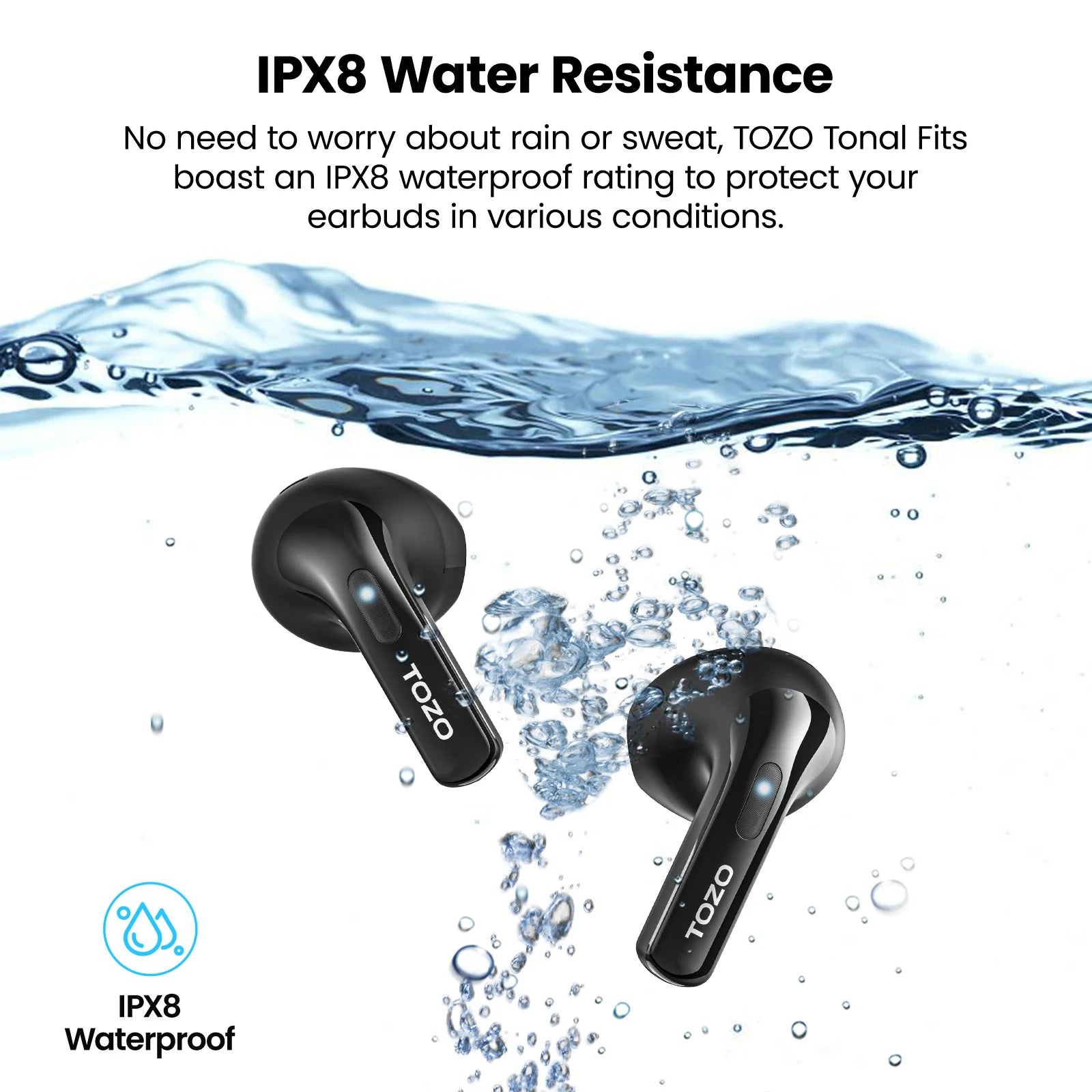 Refurbished TOZO T21 Tonal Fits True Wireless Ear Buds with Dual Mics Bluetooth Earphones Wireless Earbuds Outdoor Listening