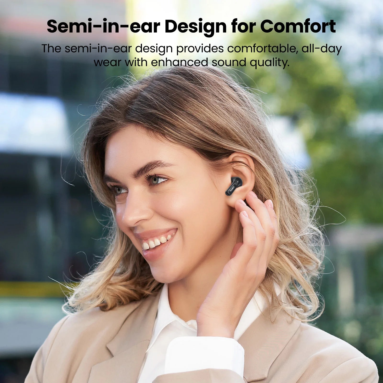 Refurbished TOZO T21 Tonal Fits True Wireless Ear Buds with Dual Mics Bluetooth Earphones Wireless Earbuds Outdoor Listening