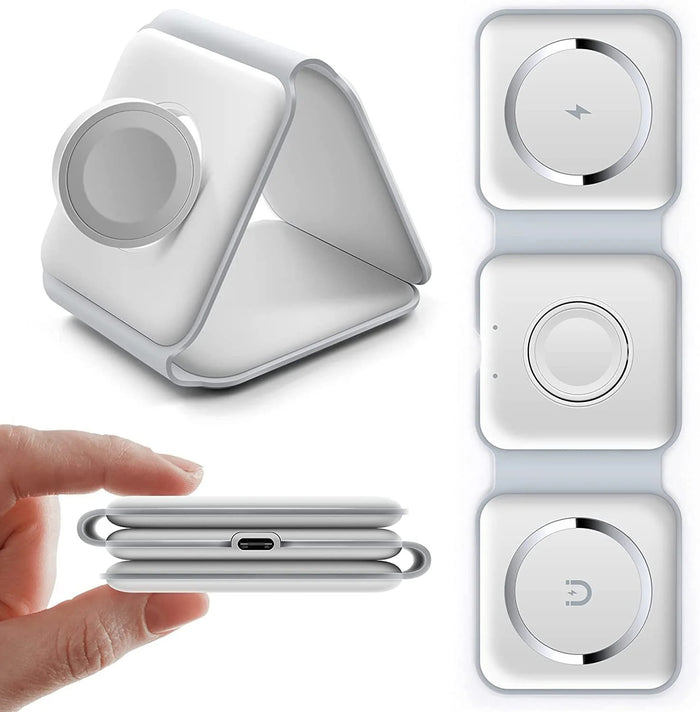 3-in-1 Wireless Charging Pad - Fast Charger for Phone, Watch & Earbuds