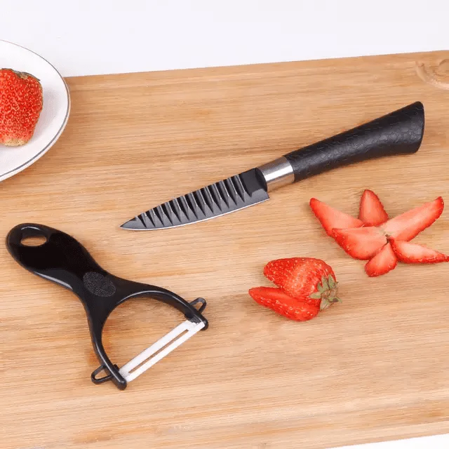 Premium 5-Piece Kitchen Knife Set With Peeler  Scissors