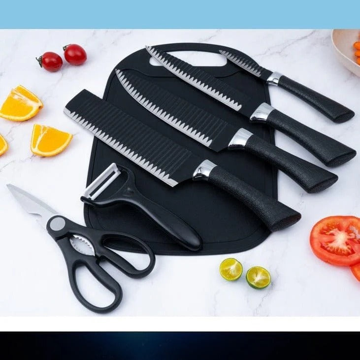 Premium 5-Piece Kitchen Knife Set With Peeler  Scissors