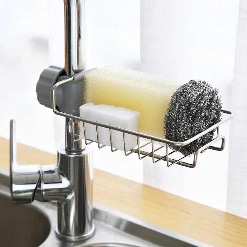 Stainless Steel Faucet Shelf - Kitchen Sink Storage Organizer