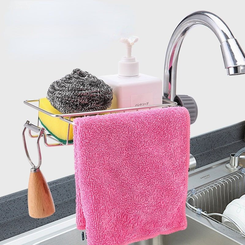 Stainless Steel Faucet Shelf - Kitchen Sink Storage Organizer