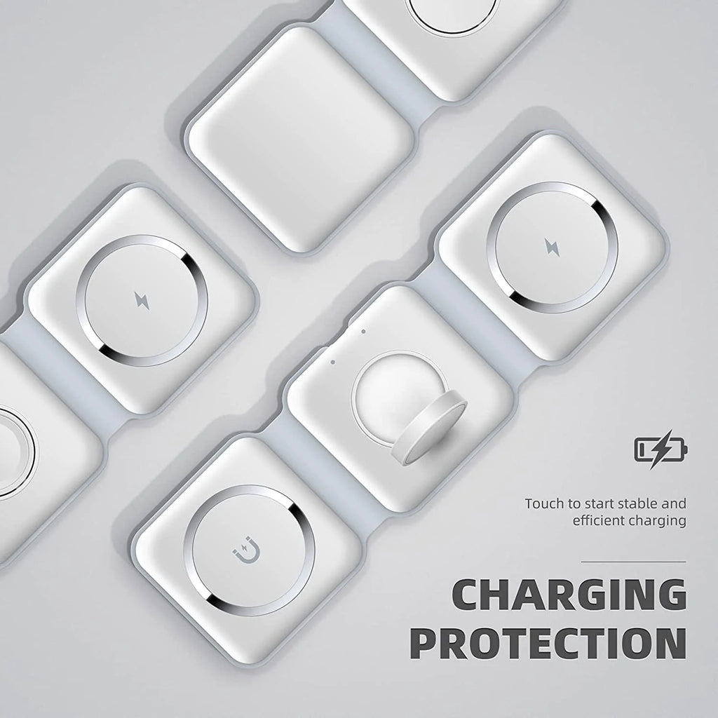 3-in-1 Wireless Charging Pad - Fast Charger for Phone, Watch & Earbuds