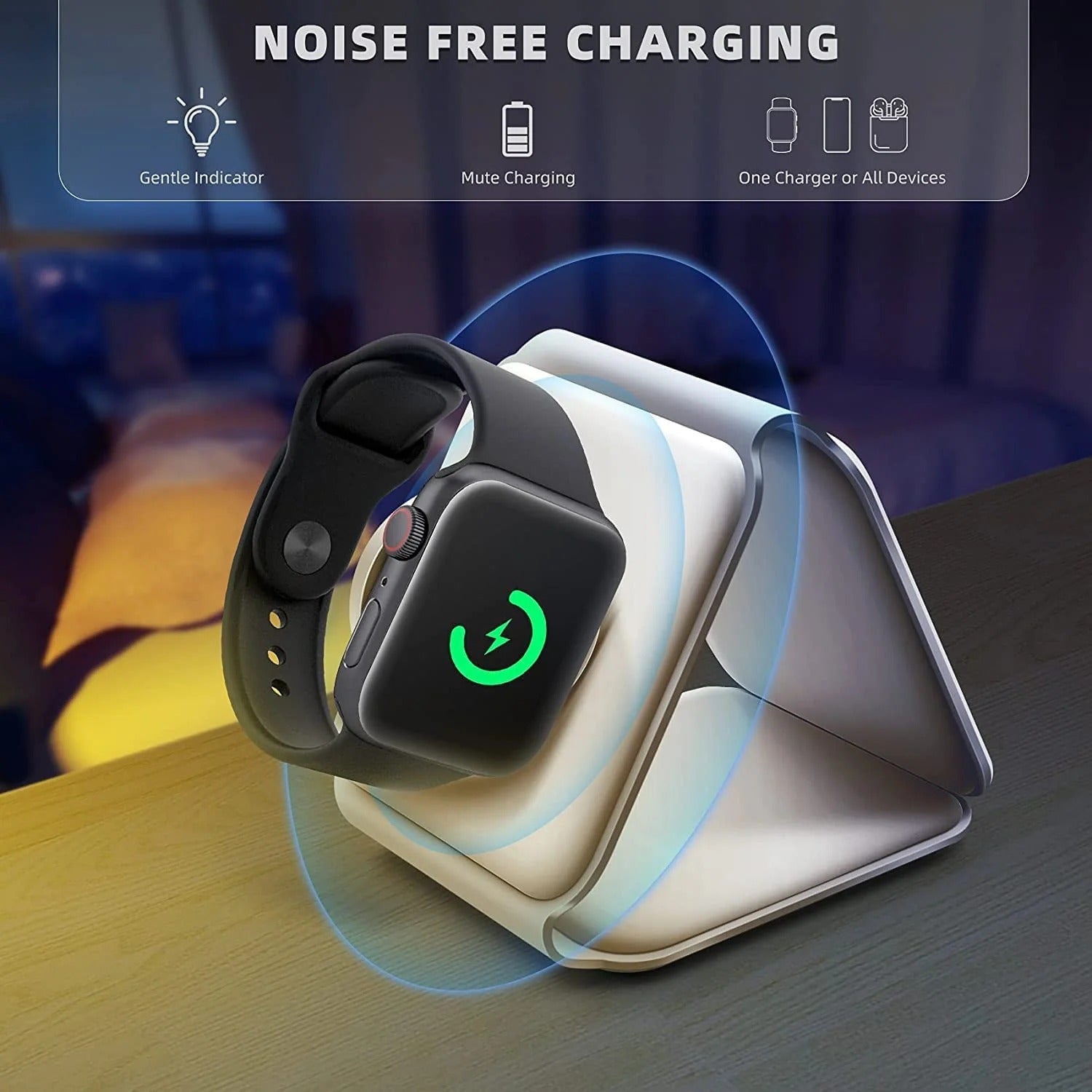 3-in-1 Wireless Charging Pad - Fast Charger for Phone, Watch & Earbuds