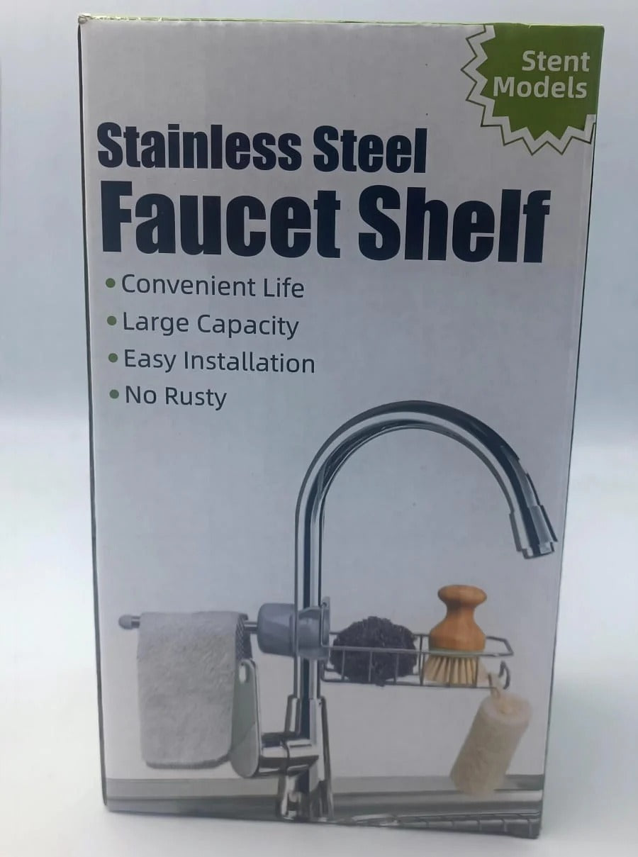 Stainless Steel Faucet Shelf - Kitchen Sink Storage Organizer