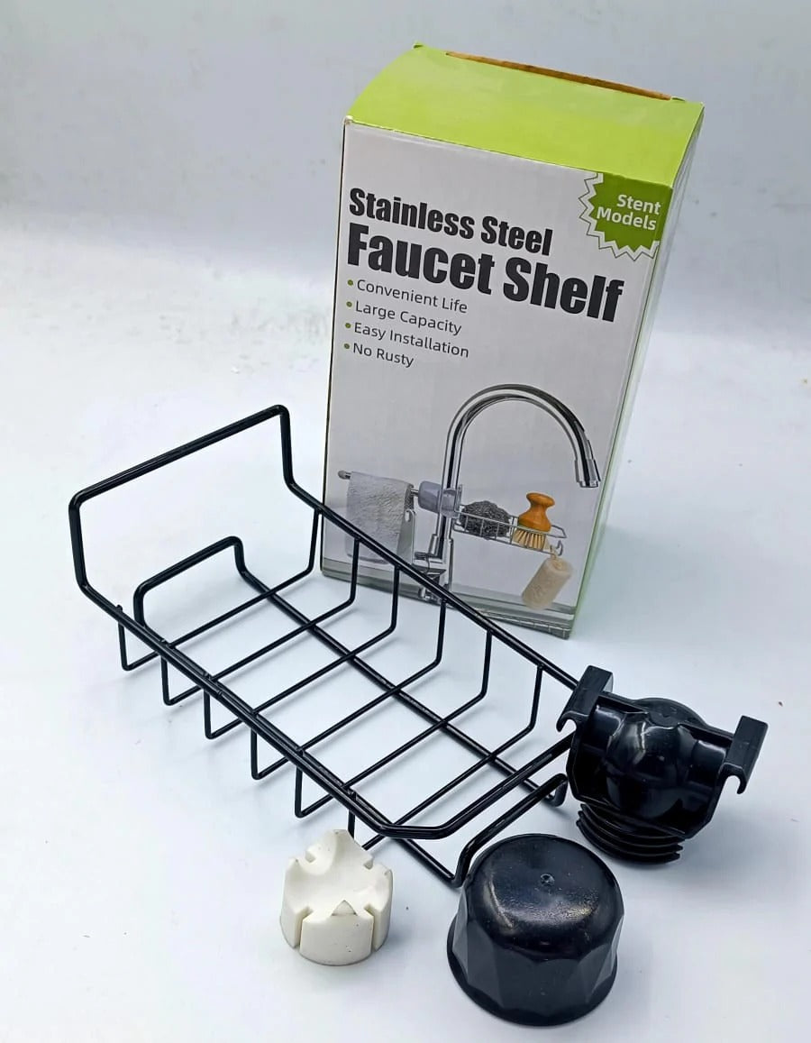 Stainless Steel Faucet Shelf - Kitchen Sink Storage Organizer