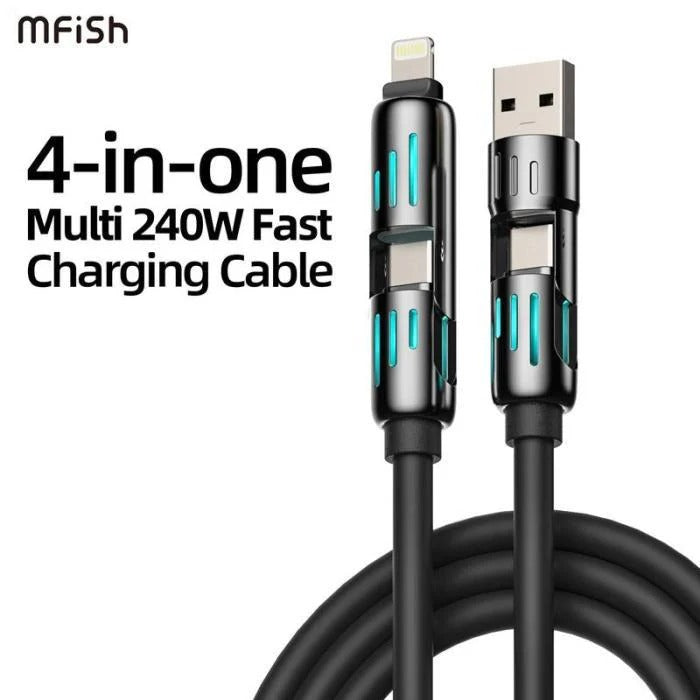 4-in-1 Multi USB Charging Cable - 240W