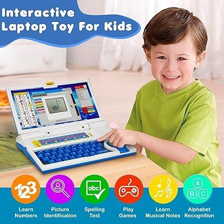 Kids English Learning Laptop -  Interactive Educational Toy for Kids